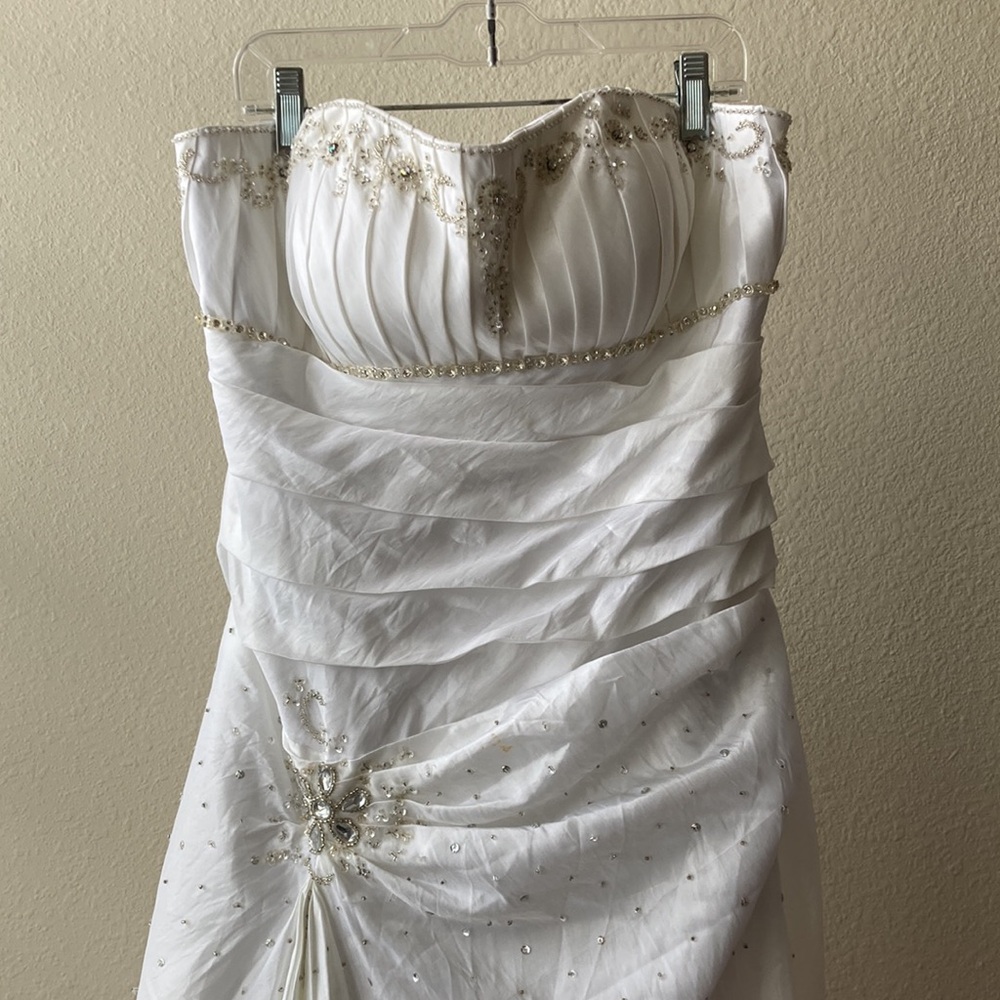 Strapless Rhinestone Wedding Dress - Picture 3 of 10